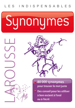 Synonymes les indispensable Larousse